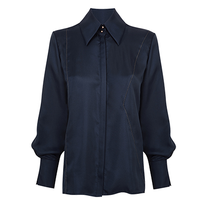 Back To Basics: Blue Silk Shirt - The Vendeur